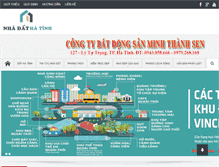 Tablet Screenshot of nhadathatinh.vn